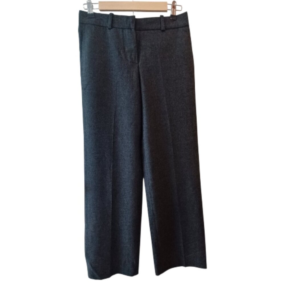 CHLOE BOOT CUT CHARCOAL GRAY WOOL DRESS TROUSERS PANTS SIZE EU 34 - Picture 3 of 6